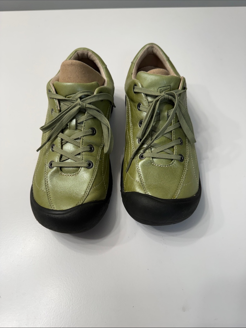 Keen Olive Green Leather Sneakers